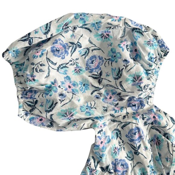 LAUREN CONRAD FLORAL SHORT SLEEVE TOP LARGE NWT - Picture 2 of 6